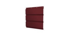 Софит металлический полная перфорация 0,5 Satin с пленкой RAL 3005 красное вино