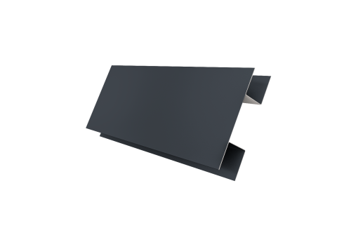 Планка H-образная Экобрус 0,45 PE с пленкой RAL 7024 мокрый асфальт (2м)