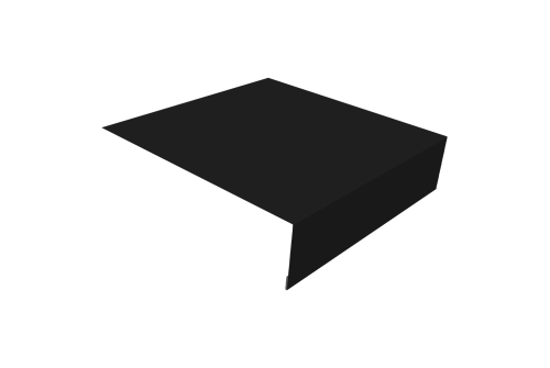 Планка околооконная простая 200х50 0,45 PE с пленкой RAL 9005 черный (2м)