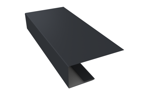 J-Профиль 18мм 0,45 PE с пленкой RAL 7024 мокрый асфальт (3м)