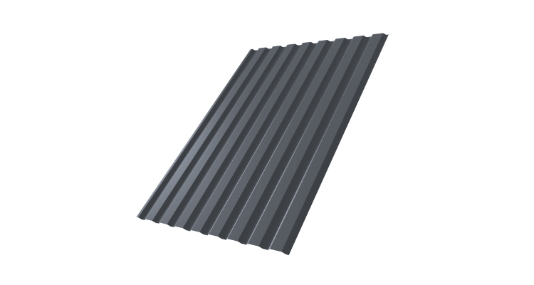 Профнастил С20А 0.5 PurLite Мatt RAL 7024 мокрый асфальт