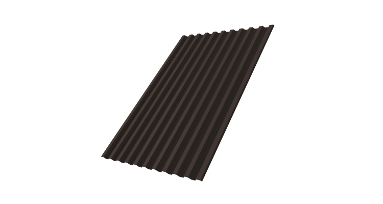 Профнастил С21R 0,5 Satin Мatt RR 32 темно-коричневый
