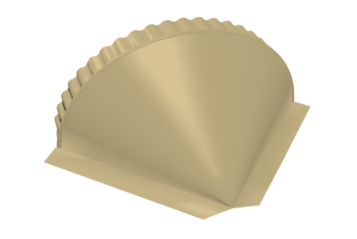 Заглушка конусная 0,45 PE RAL 1014 слоновая кость