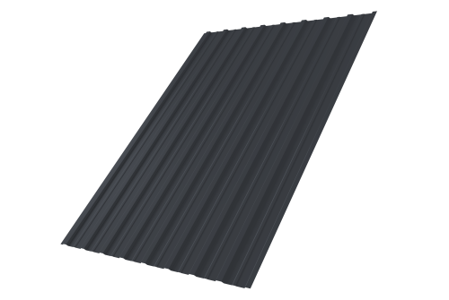 Профнастил С10A 0,5 Satin Мatt RAL 7024 мокрый асфальт