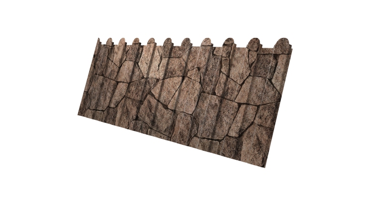 Профнастил С8А фигурный 0,45 Print Elite King Stone TwinColor