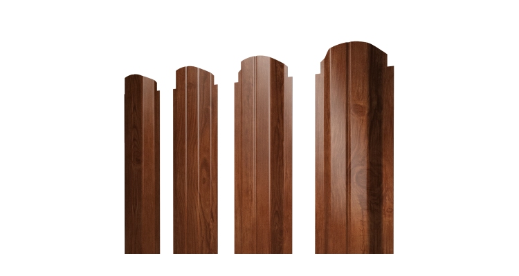 Штакетник П-образный А фигурный 0,45 Print Elite Rowan TwinColor