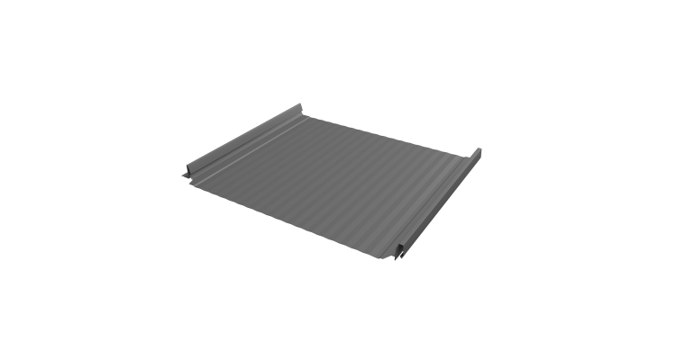 Кликфальц Pro Gofr Grand Line 0,5 Satin с пленкой на замках RAL 9006 бело-алюминиевый