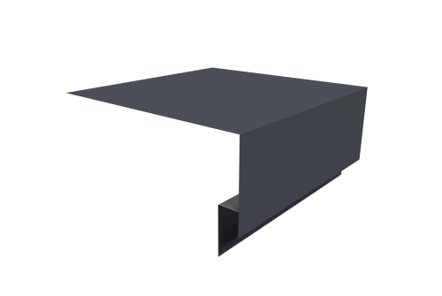 Планка околооконная сложная Экобрус Grand Line 200х75х25 0,45 PE с пленкой RAL 7024 мокрый асфальт (3м)