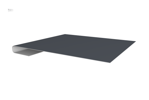 Планка завершающая 0,45 PE с пленкой RAL 7024 мокрый асфальт (3м)