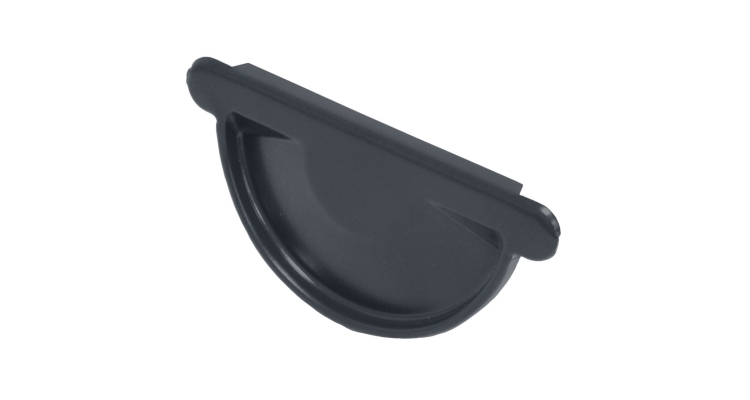 Заглушка торцевая универсальная 125 мм Мatt RAL 7024 мокрый асфальт