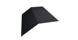 Планка конька плоского 190х190 0,45 Drap TwinColor RAL 7024 мокрый асфальт (2м)