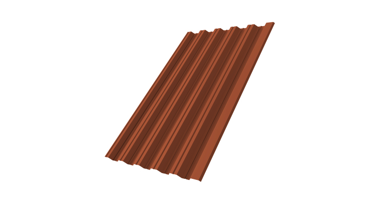 Профнастил НС35R 0,5 Velur X RAL 8004 терракота