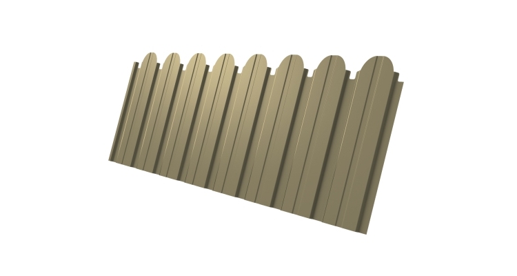 Профнастил C10B фигурный 0,4 PE RAL 1014 слоновая кость