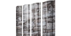 Штакетник Круглый с прямым резом 0,45 Print Elite Fine Stone TwinColor