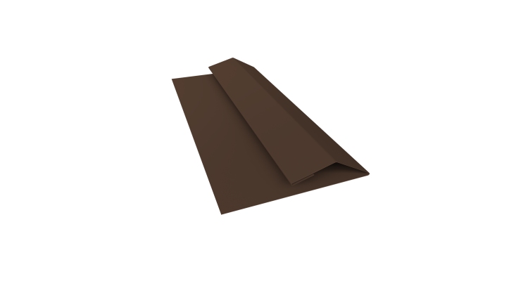 Планка финишная Блок-хаус new 0,45 Drap TwinColor RAL 8017 шоколад (2м)