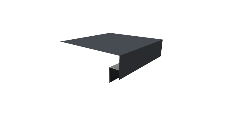 Планка околооконная сложная Блок-хаус new 200х50х27 0,45 Drap RAL 7024 мокрый асфальт (3м)