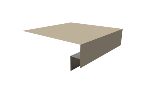 Планка околооконная сложная Блок-хаус new 200х50х27 0,45 Drap TX RAL 1015 светлая слоновая кость (3м)