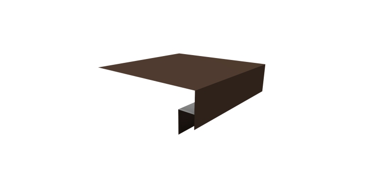 Планка околооконная сложная Блок-хаус new 250х50х27 (j-фаска) 0,45 PE с пленкой RAL 8017 шоколад (3м)