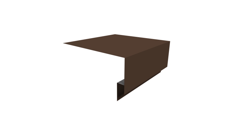 Планка околооконная сложная Блок-хаус new 250х75х27 0,5 Drap RAL 8017 шоколад (3м)