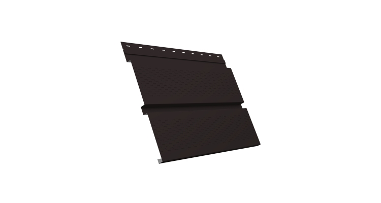 Софит металлический Квадро Брус с перфорацией 0,45 PE с пленкой RAL 9005 черный