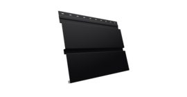 Софит металлический Квадро Брус без перфорации 0,45 Drap ST с пленкой RAL 9005 черный