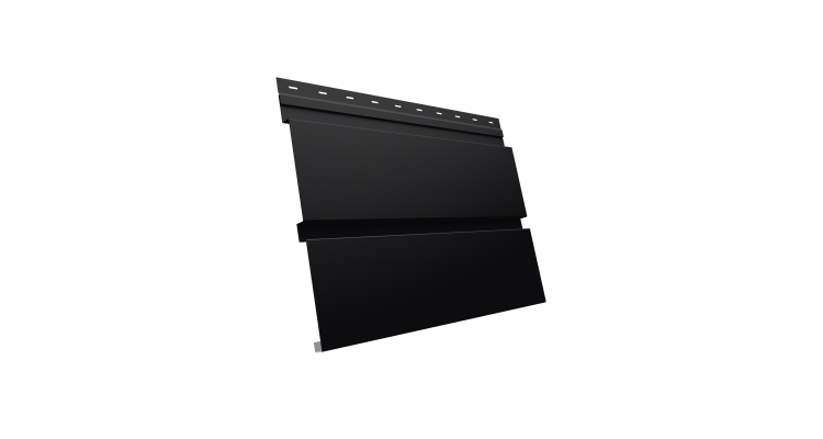 Софит металлический Квадро Брус без перфорации 0,5 Satin с пленкой RAL 9005 черный