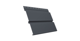 Софит металлический Квадро Брус с перфорацией 0,5 Satin с пленкой RAL 7024 мокрый асфальт