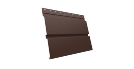 Софит металлический Квадро Брус без перфорации 0,5 Drap с пленкой RAL 8017 шоколад