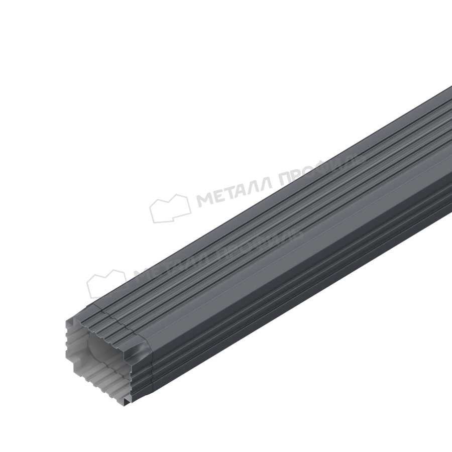 Труба водосточная Металл Профиль БЮДЖЕТ 76х102х2000 RAL 7024