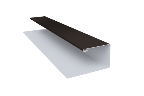 Планка П-образная Экобрус 0,5 Satin с пленкой RR 32 темно-коричневый (3м)