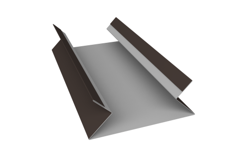 Планка угла внутреннего составная верхняя 0,45 PE с пленкой RR 32 темно-коричневый (2м)