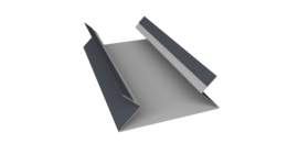 Планка угла внутреннего составная верхняя 0,45 Drap RAL 7024 мокрый асфальт (2м)