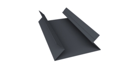 Планка угла внутреннего составная верхняя 0,45 Drap TwinColor RAL 7024 мокрый асфальт (3м)