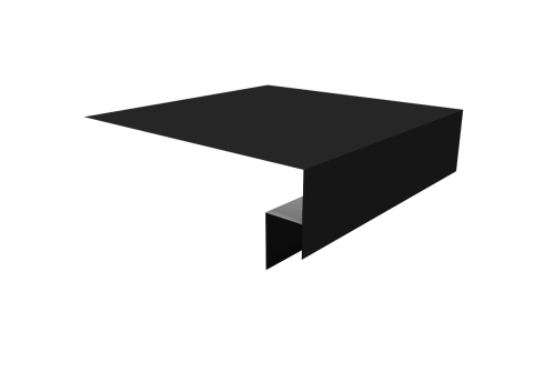 Планка околооконная сложная Экобрус Grand Line 250х50х25 0,5 Satin с пленкой RAL 9005 черный (2м)