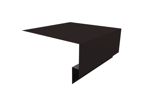 Планка околооконная сложная Экобрус Grand Line 250х75х25 0,45 Drap TX RAL 9005 черный (3м)