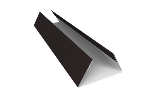 Планка стыковочная составная нижняя 0,45 PE с пленкой RAL 9005 черный (3м)