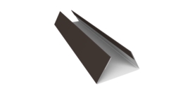 Планка стыковочная составная нижняя 0,45 PE с пленкой RR 32 темно-коричневый (2м)