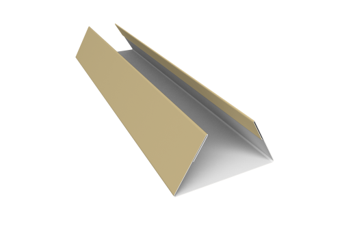 Планка стыковочная составная нижняя 0,45 PE с пленкой RAL 1014 слоновая кость (3м)