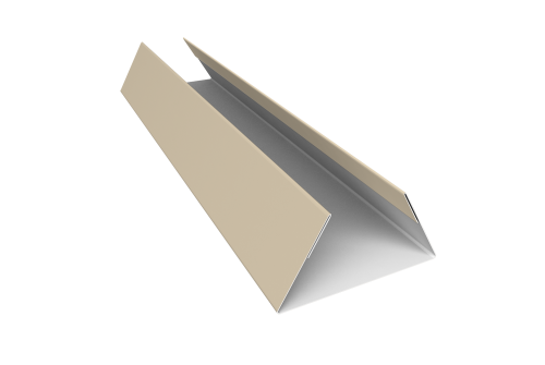 Планка стыковочная составная нижняя 0,45 PE с пленкой RAL 1015 светлая слоновая кость (3м)