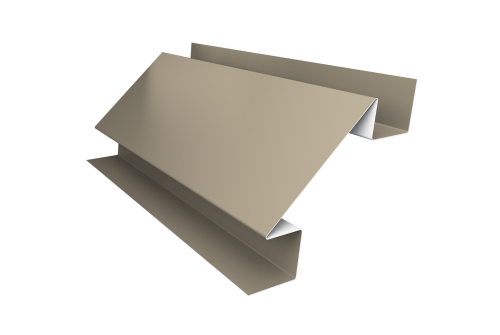 Угол внутренний сложный 75мм 0,45 PE с пленкой RAL 1015 светлая слоновая кость (3м)