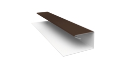 Планка П-образная завершающая сложная (КД) 0,45 Drap RAL 8017 шоколад (3м)