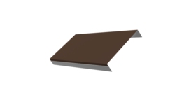 Ламель обратная 150 забора жалюзи Texas стартовая/финишная для калиток и ворот 0,45 Drap TR с пленкой RAL 8017 шоколад