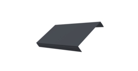 Ламель обратная 150 забора жалюзи Texas стартовая/финишная для калиток и ворот 0,45 Drap-double TX RAL 7024 мокрый асфальт