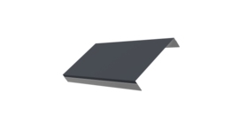 Ламель обратная 150 забора жалюзи Texas стартовая/финишная для калиток и ворот 0,5 Drap TX RAL 7024 мокрый асфальт