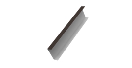 Декоративная накладка на столб универсальная 60х60 для забора жалюзи 0,5 Satin RAL 8017 шоколад (3м)