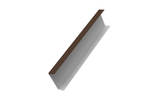 Декоративная накладка на столб универсальная 62х55 для забора жалюзи 0,5 Satin RAL 8017 шоколад (1,8м)