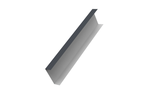 Декоративная накладка на столб универсальная 80х80 для забора жалюзи 0,7 PE RAL 7024 мокрый асфальт (2,5м)