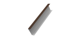 Декоративная накладка на столб универсальная 80х80 для забора жалюзи 0,45 Drap RAL 8017 шоколад (1,8м)