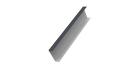 Декоративная накладка на столб универсальная 80х80 для забора жалюзи 0,45 Drap TX RAL 7024 мокрый асфальт (2м)