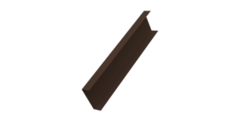 Декоративная накладка на столб универсальная 80х80 для забора жалюзи 0,45 Drap TwinColor RAL 8017 шоколад (1,8м)